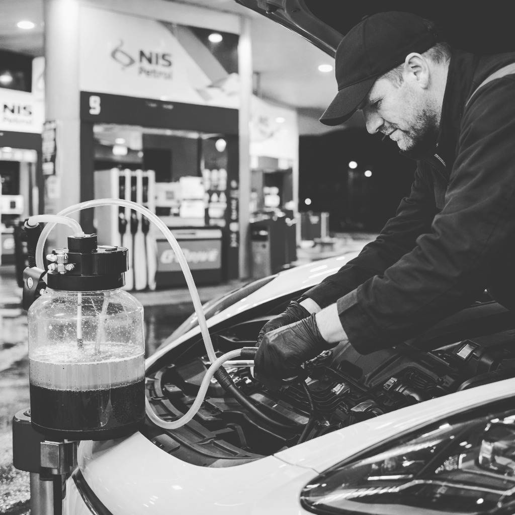 Noć, pumpa, žurba… i pogrešno gorivo.
Sipan benzin u dizel. Auto upaljen. Problem već počeo.
Ovo su najčešće situacije koje rešavamo na terenu u Beogradu.
Ali dobra vest 👇
✔️ U većini slučajeva šteta može da se spreči
✔️ Reagujemo brzo – dolazimo na lokaciju
✔️ Vađenje goriva bez šlepanja
Najvažnije:
Ako sipaš pogrešno gorivo – NE PALI AUTO.
📞 Pozovi odmah – brza reakcija pravi razliku.